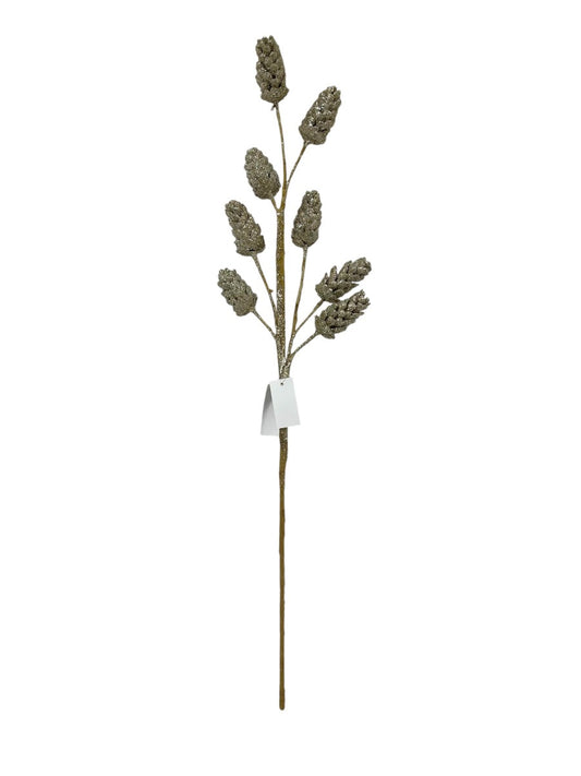 26" Champagne Pinecone Spray