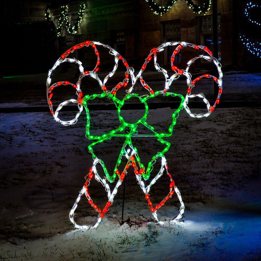LED Candy Cane w/ bow
