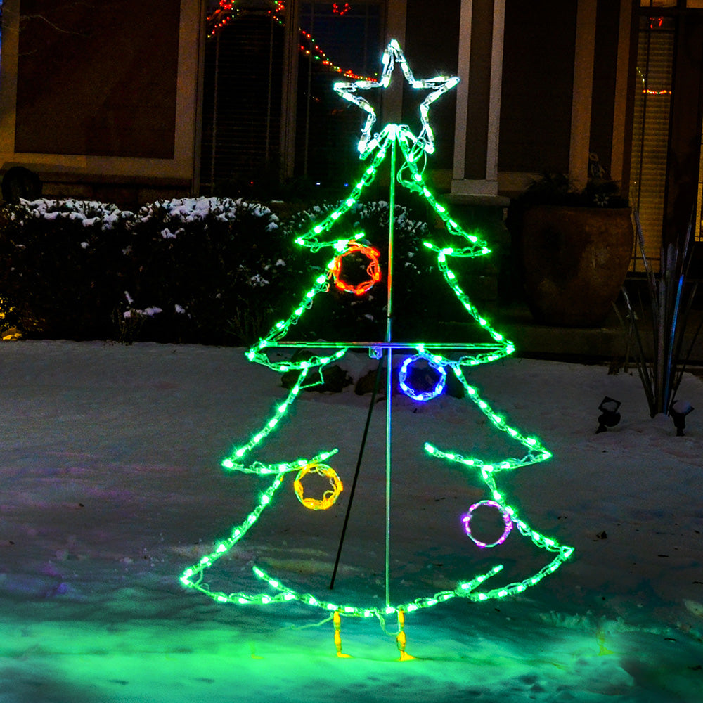 LED Christmas Tree with Ornaments
