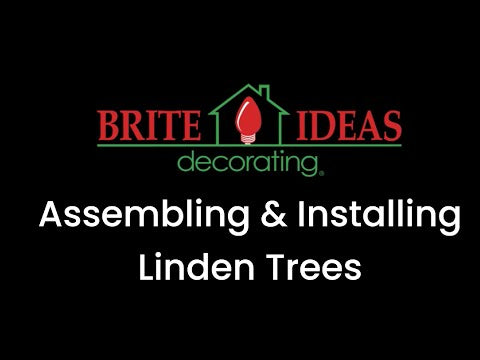 LED 8' Linden Tree, Brown Trunk, Warm White Lights