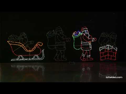 LED Running Santa Scene