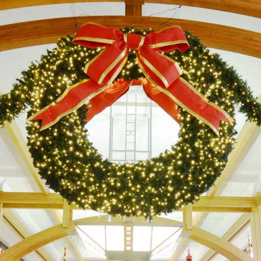 LED 120" Wreath Warm White Concave Lights