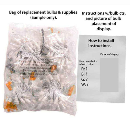 Left facing Angel LED Replacement Strand