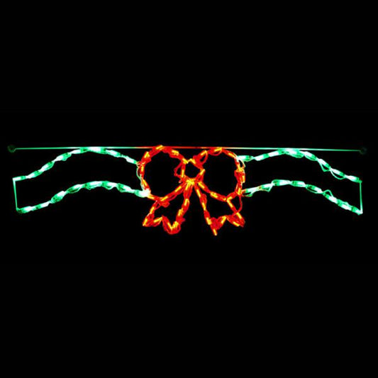 LED Bow/Ribbon Linkable Red/Green