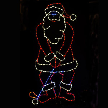 LED Golfing Santa Scene
