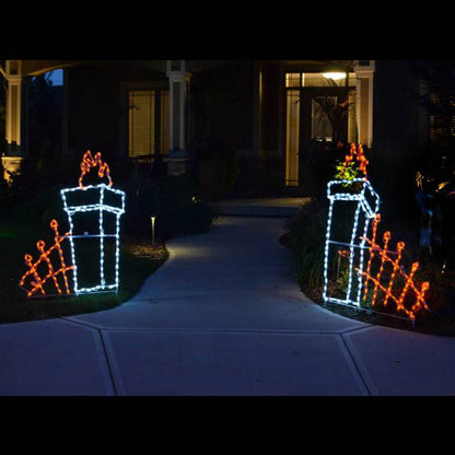 LED Cemetery Fence Display