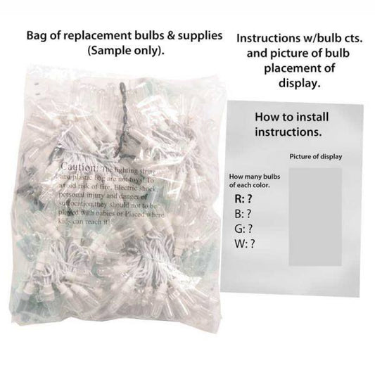 LED Merry Christmas White Replacement Strand