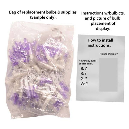 LED Spider w/ Corner Web Replacement Strand