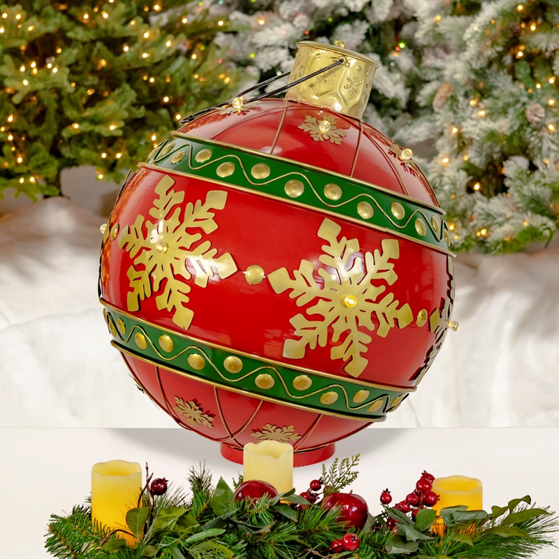 28.5" Metal Christmas Ball LED Lights