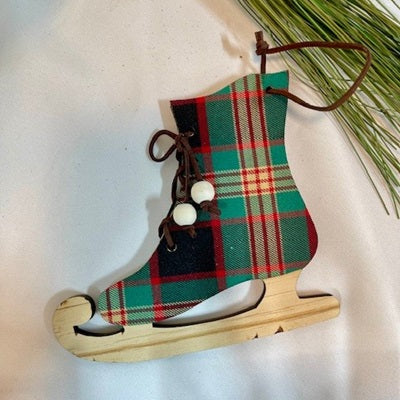 4 Laser Cut Wood Skate in Plaid