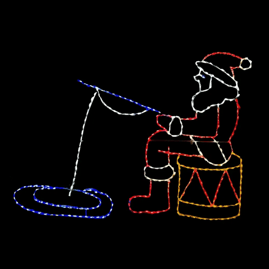 Animated Santa Fishing