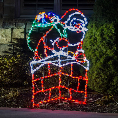 LED Santa in Chimney