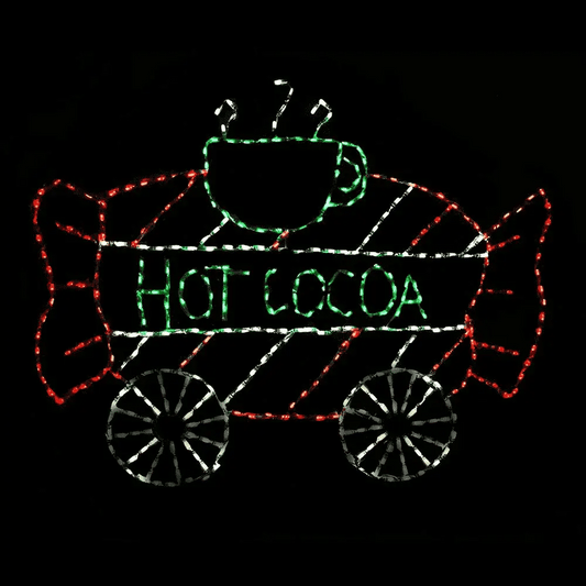 Hot Cocoa Train Car Animated LED Display
