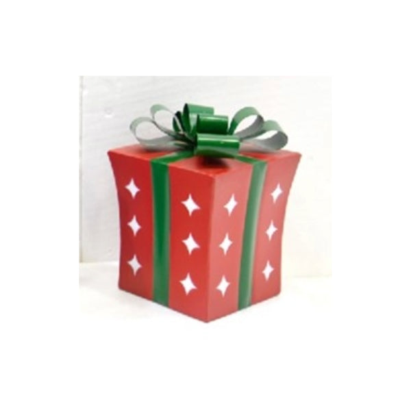 Christmas Gift Box Metal 7"x7"