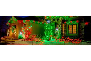 Outdoor Holiday Infinity Lights in Nebraska 