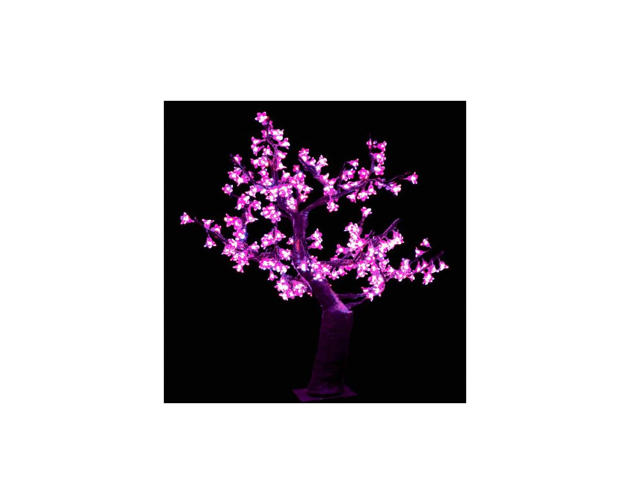 Indoor / Outdoor Table Top Bonsai Tree - Pink LED Lights - The