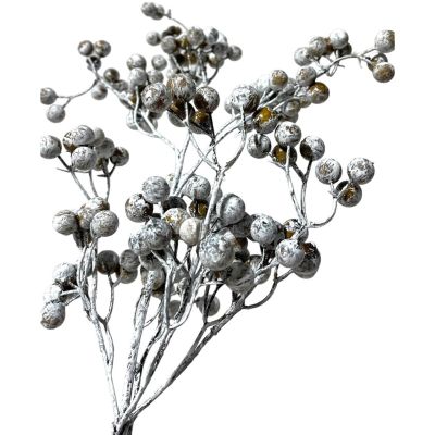Bundle of 3: Brown Berries Painted White