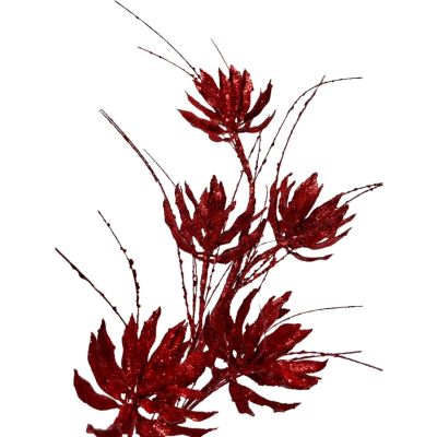 Bundle of 3: Red Glitter Flower Burst