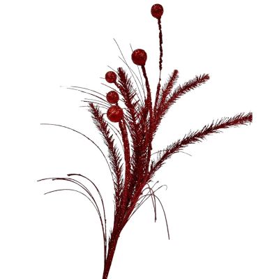 Bundle of 5: Red Glitter Ball Burst