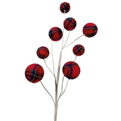 Bundle of 6 Red/Blue/Purple Plaid Balls