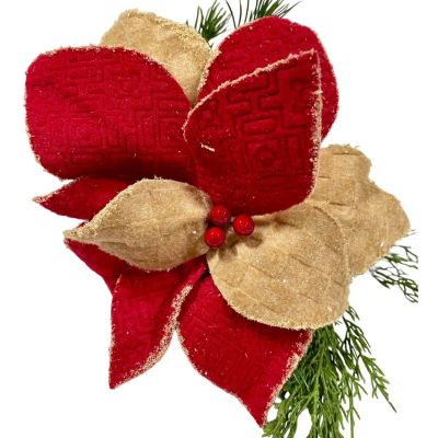 Bundle of 6: Tan and Red Textured Magnolia