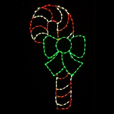 LED Candy Cane w/ bow