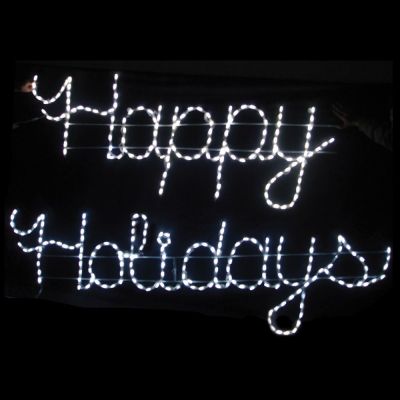 LED Happy Holidays (White)