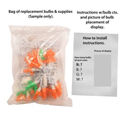 LED 3D Pumpkin Replacement Strand (12