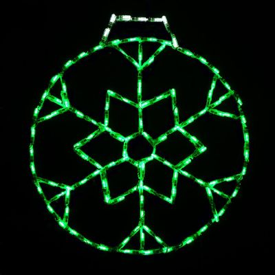 LED Snowflake Ornament, Small (Green)