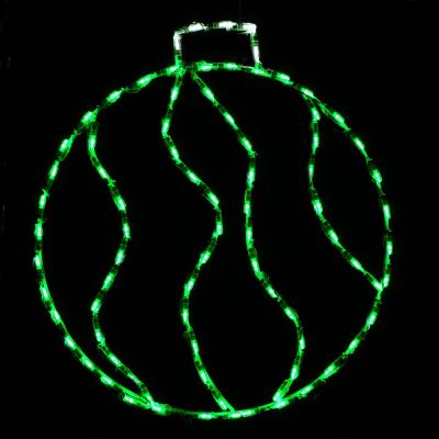 LED Swirl Ornament, Small (Green)