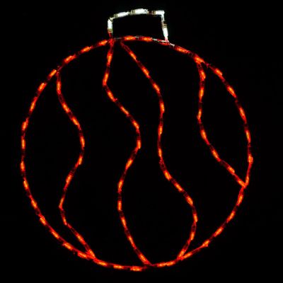 LED Swirl Ornament, Small - Red