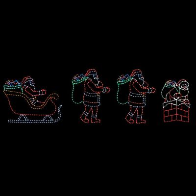 LED Running Santa Scene