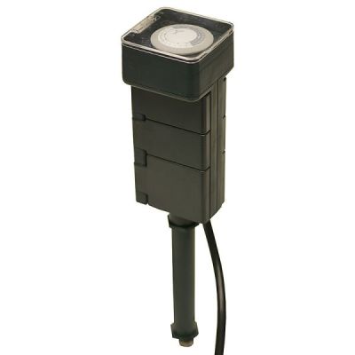 Timer - 6 outlet with stake, mechanical