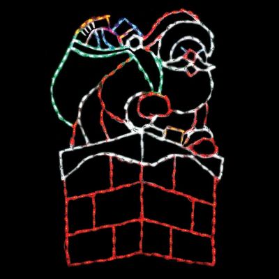 LED Santa in Chimney