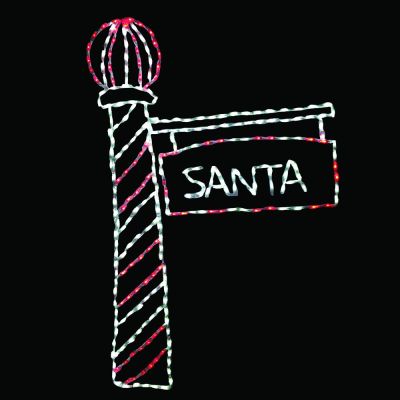 LED Santa's Light Pole