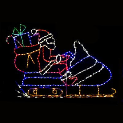 Animated Santa on Snowmobile