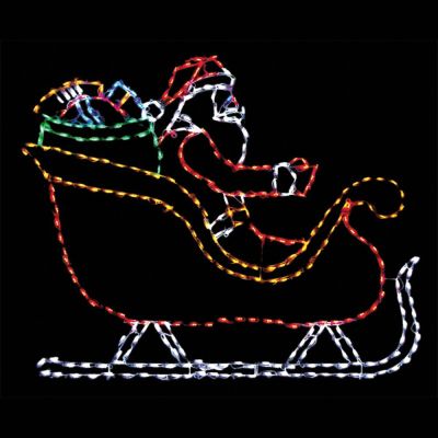 LED Santa in Sleigh