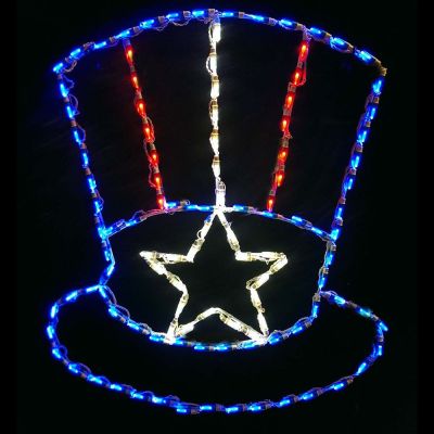 LED Uncle Sam Hat (RWB)