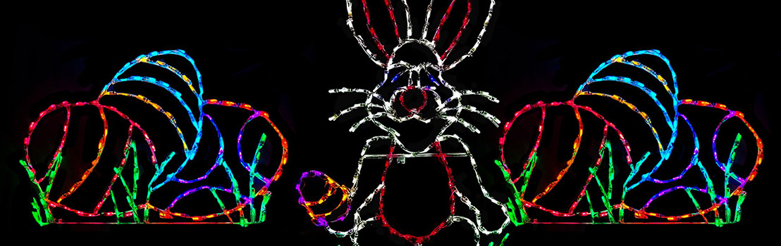 Easter Bunny Lighting Displays in Bellevue