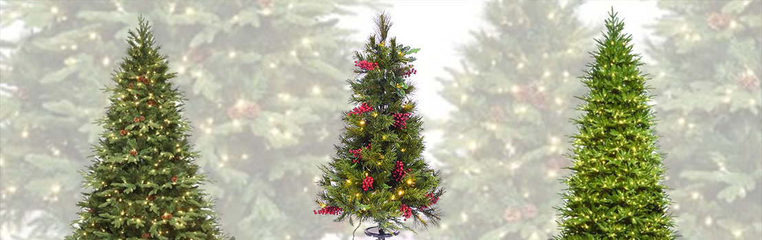 3 Christmas Trees with Christmas tree lights in Bellevue, NE, Gretna, NE, Omaha, Papillion, NE, Valley, NE 