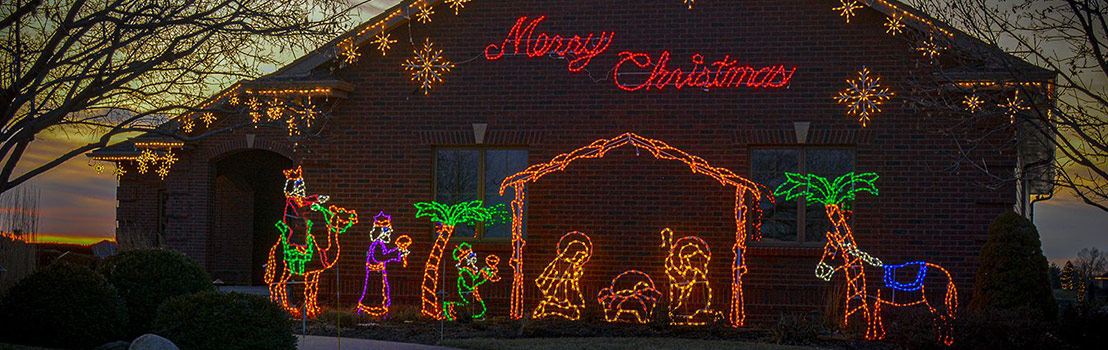 Nativity Scene Outdoor Christmas Decorations in Gretna, NE